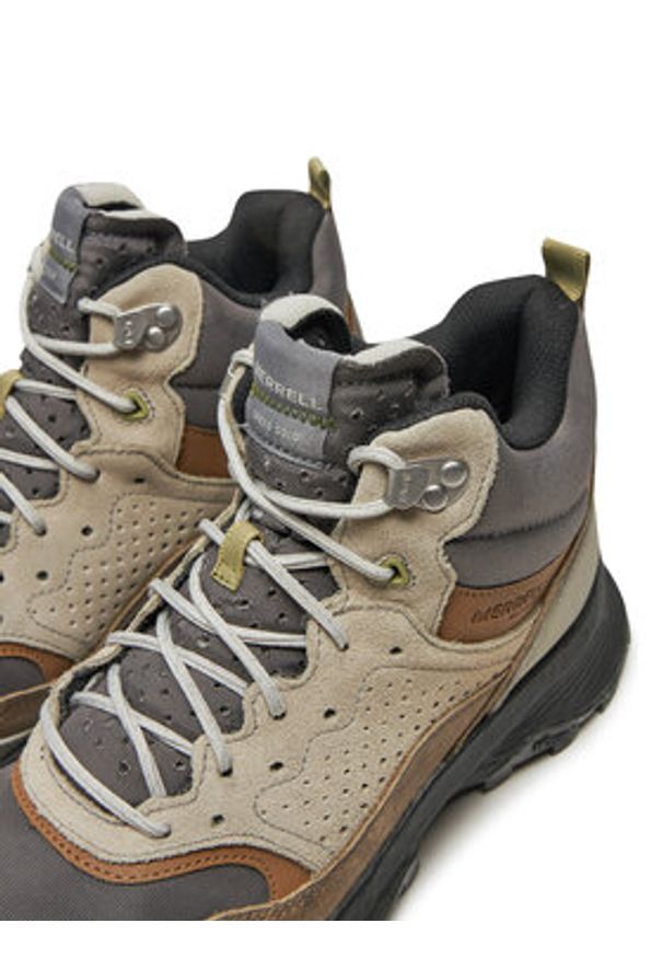Merrell Trekkingi Speed Solo Mid Wp J037859 Szary. Kolor: szary. Materiał: zamsz, skóra. Sport: turystyka piesza