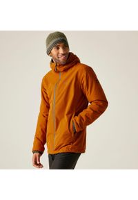Regatta - Kurtka męska przeciwdeszczowa Caspen. Kolor: pomarańczowy. Materiał: tkanina, puch. Sport: turystyka piesza #1