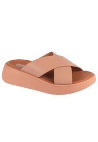Flip*Flop - Sandały FitFlop Wygodne Beżowe Letnie. Kolor: beżowy. Materiał: skóra. Sezon: lato. Styl: elegancki #1