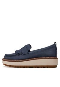 Clarks Mokasyny Oriannaw Loafer 26176639 Granatowy. Kolor: niebieski. Materiał: skóra, nubuk #4