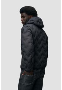 Blauer USA - BLAUER Czarna kurtka męska Pier Short Jackets, Rozmiar XXL. Typ kołnierza: kaptur. Kolor: czarny. Materiał: poliamid, puch. Styl: elegancki #6