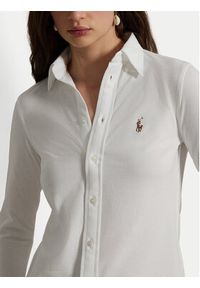 Polo Ralph Lauren Koszula Heidi 211664427003 Biały Slim Fit. Typ kołnierza: polo. Kolor: biały. Materiał: bawełna #3