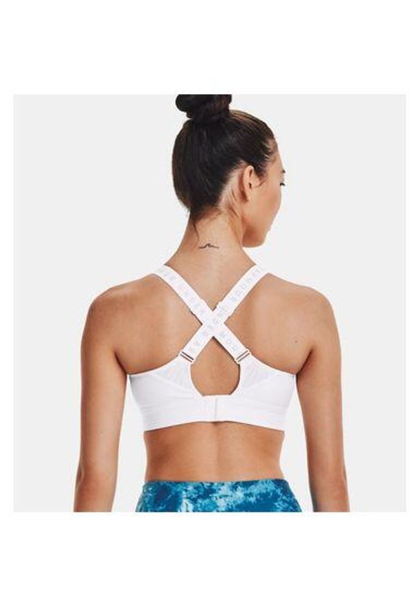 Stanik fitness cardio Under Armour Infinity High. Kolor: biały. Sport: fitness