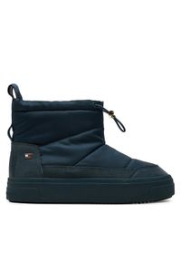 TOMMY HILFIGER - Tommy Hilfiger Śniegowce Flag Nylon Mini Snowboot FW0FW08334 Granatowy. Kolor: niebieski. Materiał: materiał #1