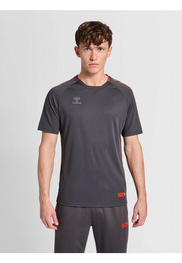 Jersey Hummel Grid Trainning. Kolor: zielony, wielokolorowy, czarny, szary. Materiał: jersey. Sport: fitness