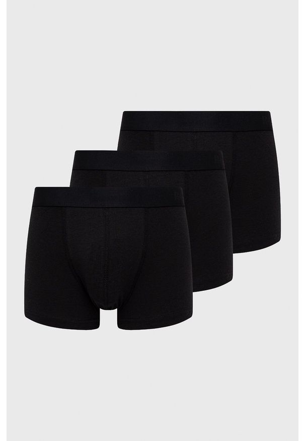 Resteröds bokserki (3-pack) męskie kolor czarny. Kolor: czarny. Materiał: włókno, bawełna