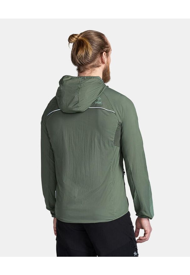 Męska kurtka outdoorowa lub do biegania Kilpi ROSA-M. Kolor: zielony. Materiał: nylon