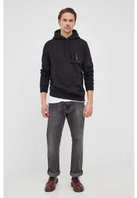 Calvin Klein Jeans bluza J30J319882.PPYY męska kolor czarny z kapturem z nadrukiem. Okazja: na co dzień. Typ kołnierza: kaptur. Kolor: czarny. Materiał: dzianina. Wzór: nadruk. Styl: casual #2