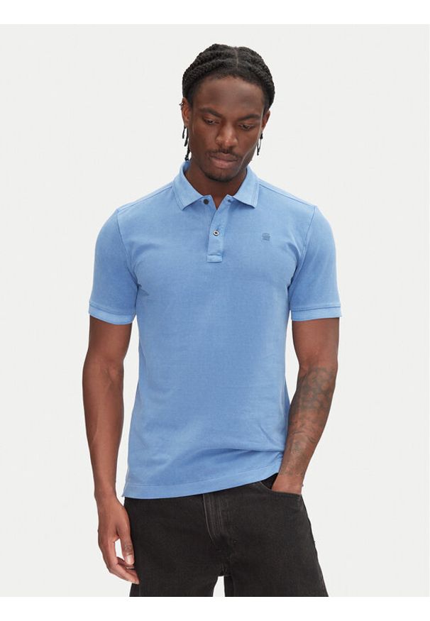 G-Star RAW - G-Star Raw Polo Dunda D11595-D756 Zielony Slim Fit. Typ kołnierza: polo. Kolor: zielony. Materiał: bawełna