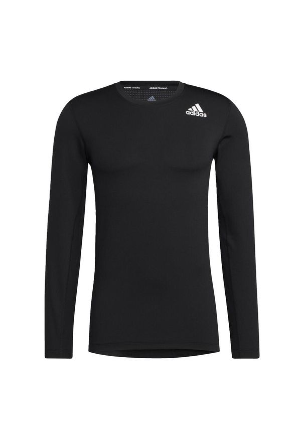 Adidas - Bluza adidas Techfit Compression Long-Sleeve Top, Mężczyźni. Kolor: czarny. Materiał: poliester, materiał. Długość rękawa: długi rękaw. Technologia: Techfit (Adidas)