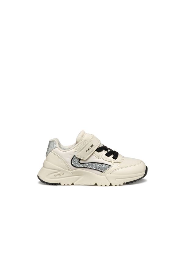 Sneakersy damskie Geox Loftus A. Kolor: szary, biały, wielokolorowy. Materiał: tkanina, syntetyk. Sport: turystyka piesza