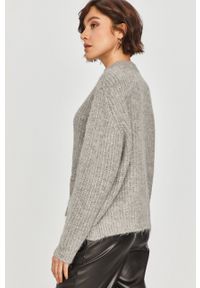 Answear Lab - Sweter z domieszką wełny. Kolor: szary. Materiał: wełna. Długość rękawa: długi rękaw. Długość: długie. Styl: wakacyjny #5