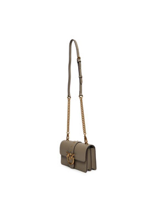 Pinko - PINKO Torebka Love One Mini ST.CL Al 25-26 PLTT 105856 A0F1 Szary. Kolor: szary. Materiał: skórzane