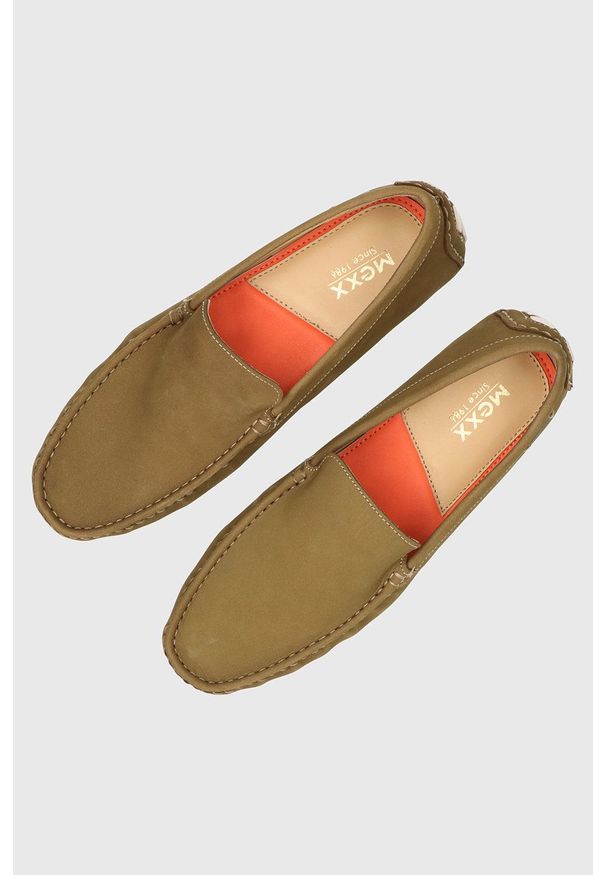 MEXX - Mexx mokasyny zamszowe Moccassin Gabe męskie kolor zielony. Kolor: zielony. Materiał: zamsz