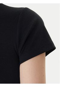 Karl Lagerfeld - KARL LAGERFELD T-Shirt A1W17131 Czarny Regular Fit. Typ kołnierza: dekolt w karo. Kolor: czarny. Materiał: bawełna #4