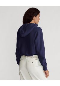 Ralph Lauren - RALPH LAUREN - Granatowa bluza z kapturem Relaxed fit. Typ kołnierza: kaptur. Kolor: niebieski. Materiał: polar. Wzór: haft #5