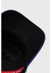 CapsLab - Capslab czapka kolor granatowy z aplikacją. Kolor: niebieski. Wzór: aplikacja #4