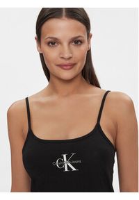 Calvin Klein Jeans Top Monologo J20J223105 Czarny Slim Fit. Kolor: czarny. Materiał: bawełna #5