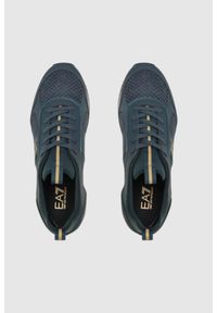 EA7 Emporio Armani - EA7 Turkusowe sneakersy męskie. Kolor: niebieski
