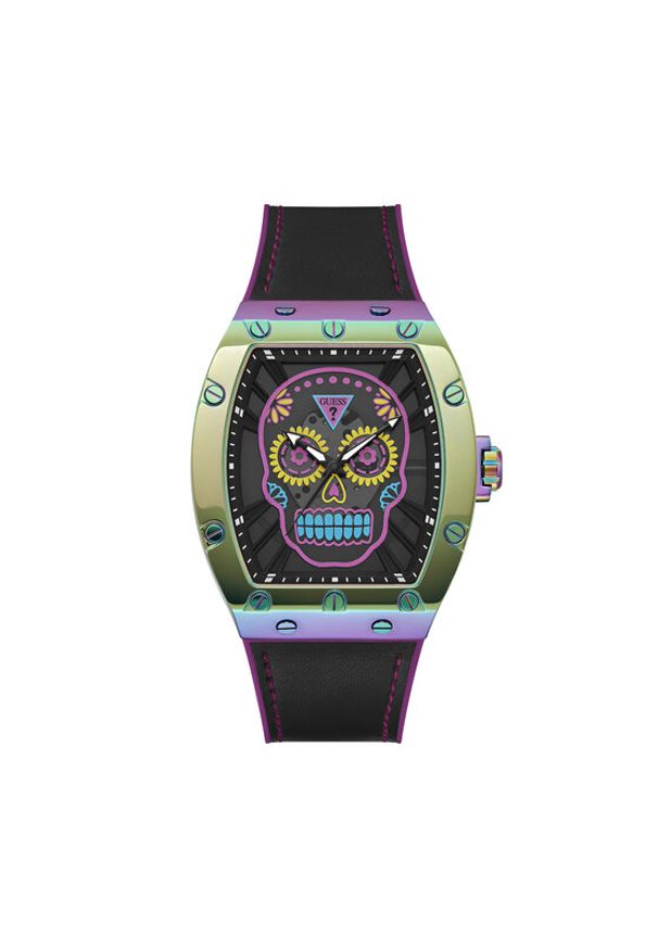 Guess Zegarek Day of The Dead Santa Muerte GW0506G2 Czarny. Kolor: czarny