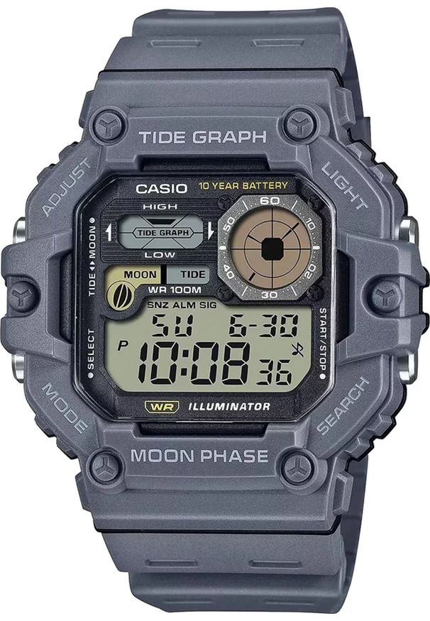 Zegarek Casio ZEGAREK MĘSKI CASIO Digital Moonphase WS-1700H-8AV + BOX