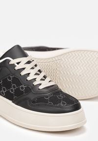 Renee - Czarne Sneakersy Sznurowane na Grubej Podeszwie Valua. Kolor: czarny #3