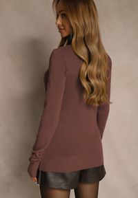 Renee - Brązowy Golf Sweterkowy z Domieszką Kaszmiru Zaivanna. Okazja: do pracy, na spacer, na co dzień, na spotkanie biznesowe. Typ kołnierza: golf. Kolor: brązowy. Materiał: kaszmir. Sezon: jesień. Styl: klasyczny, casual, elegancki, biznesowy #2