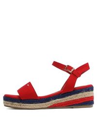 TOMMY HILFIGER - Tommy Hilfiger Espadryle Rope Wedge T3A7-32778-0048 M Czerwony. Kolor: czerwony. Materiał: materiał #6