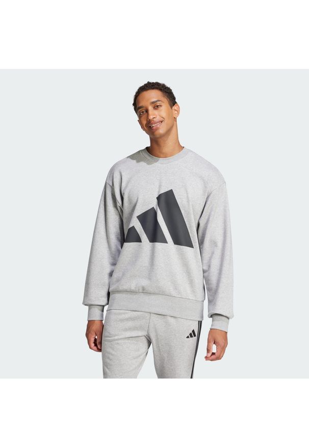 Adidas - Bluza Essentials Big Logo French Terry. Kolor: czarny, szary, wielokolorowy. Materiał: materiał. Sport: fitness