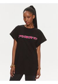 Pinko T-Shirt 103138 A1P7 Czarny Relaxed Fit. Kolor: czarny. Materiał: bawełna