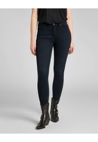 Lee - LEE SCARLETT HIGH DAMSKIE SPODNIE JEANSOWE ZIP DARK LEA L31BPHJB