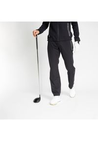 INESIS - Wodoodporne spodnie do golfa RW500 męskie. Kolor: czarny. Materiał: materiał. Sport: golf #1