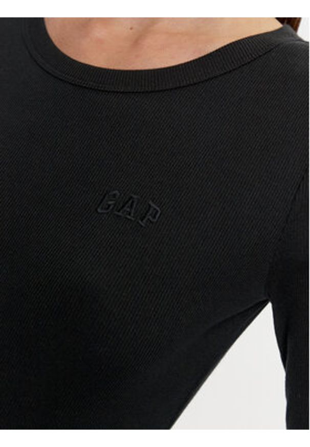 GAP - Gap Bluzka 542721-00 Czarny Slim Fit. Kolor: czarny. Materiał: bawełna
