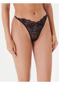 Hunkemöller Stringi Stormi 301619 Czarny. Kolor: czarny. Materiał: syntetyk