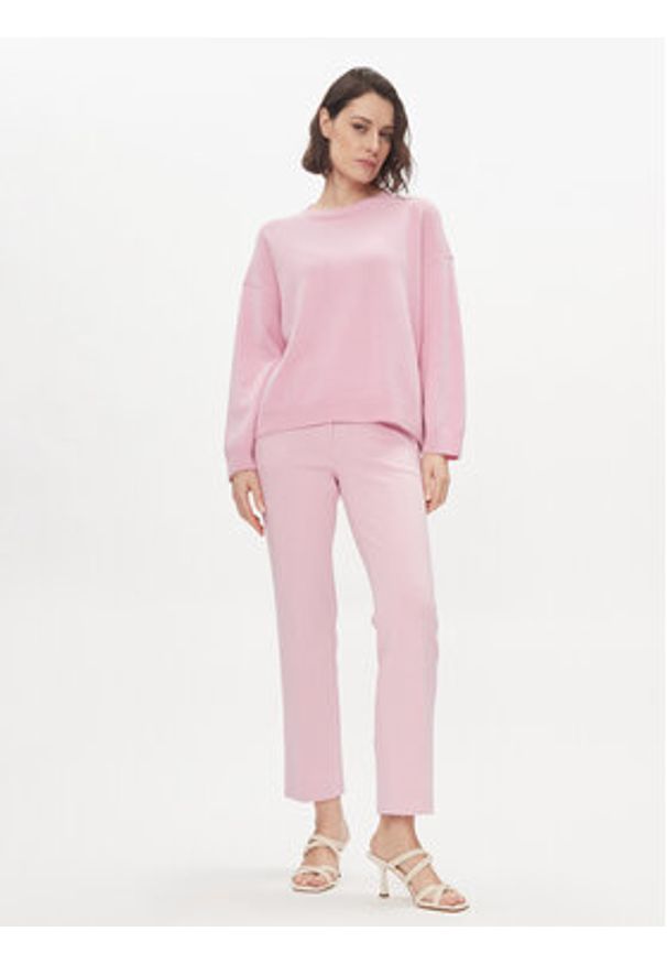 Weekend Max Mara Sweter Banda 2415361161 Różowy Regular Fit. Kolor: różowy. Materiał: wełna