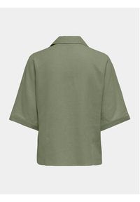 only - ONLY Koszula Tokyo 15314215 Khaki Regular Fit. Kolor: brązowy. Materiał: wiskoza