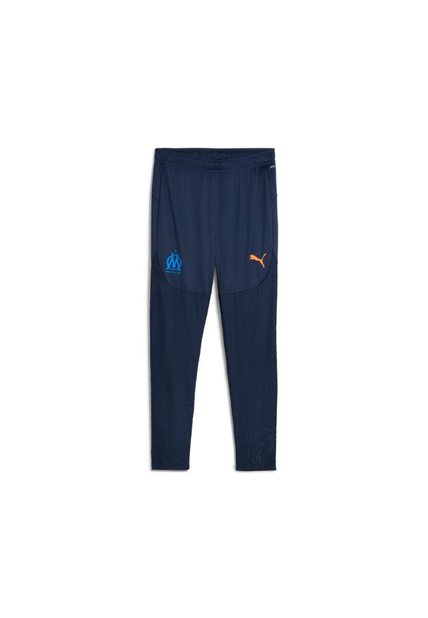 Puma - Spodnie dresowe OM Pro 2024/25. Kolor: niebieski. Materiał: dresówka. Sport: piłka nożna