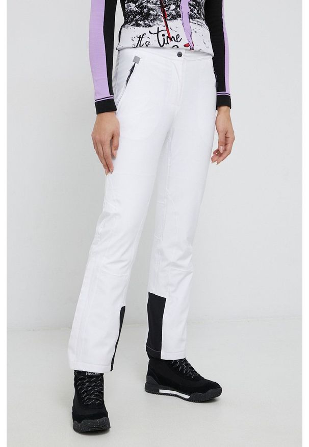 CMP - Spodnie. Kolor: biały. Materiał: tkanina, syntetyk, materiał, włókno