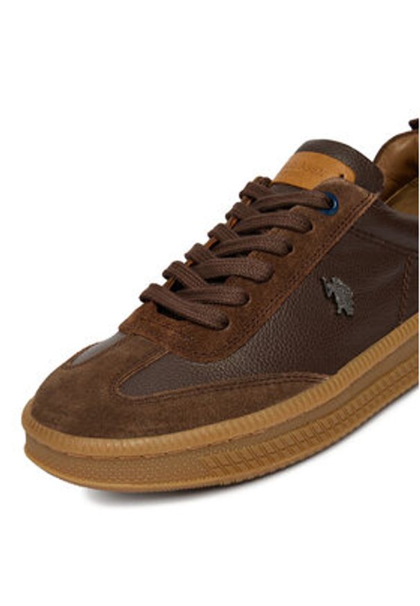 U.S. Polo Assn. Sneakersy EO-YANA001W/6SL1 Brązowy. Kolor: brązowy. Materiał: skóra