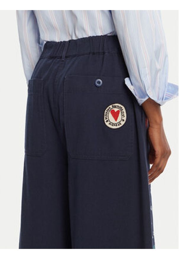 Weekend Max Mara Jeansy Lotus 2525136011 Granatowy Wide Leg. Kolor: niebieski