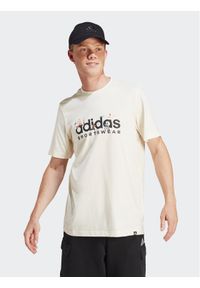 Adidas - adidas T-Shirt Landscape IM8305 Beżowy Regular Fit. Kolor: beżowy. Materiał: bawełna #1