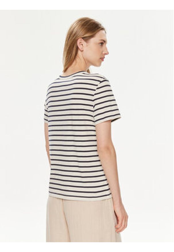 GAP - Gap T-Shirt 871061-00 Beżowy Regular Fit. Kolor: beżowy. Materiał: bawełna