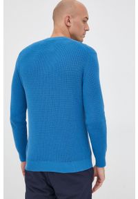 Sisley sweter bawełniany męski lekki. Kolor: niebieski. Materiał: bawełna. Długość rękawa: długi rękaw. Długość: długie #3