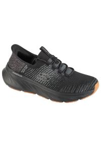 skechers - Buty do chodzenia męskie Skechers Slip ins Edgeride Raygo. Kolor: czarny. Materiał: syntetyk, materiał. Sport: turystyka piesza