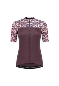 ROGELLI - Damski jersey Rogelli Essential Graphic. Kolor: czerwony, brązowy, wielokolorowy. Materiał: jersey. Sport: kolarstwo #1