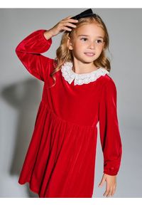 Sinsay - Welurowa sukienka - czerwony. Kolor: czerwony. Materiał: welur #1