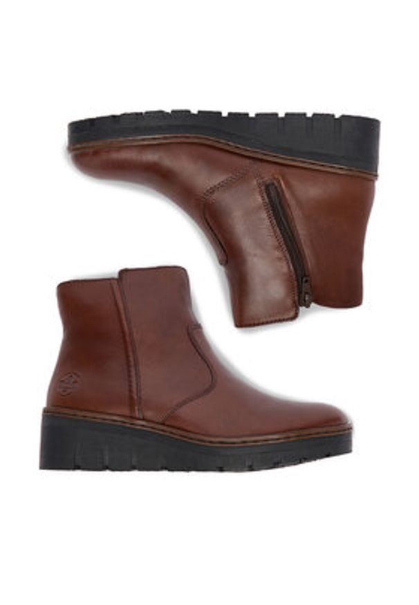 Rieker Botki CEO-X9165-27 Brązowy. Kolor: brązowy. Materiał: skóra