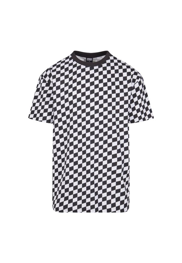 Oversizowa koszulka w kratę Urban Classics. Kolor: czarny. Materiał: bawełna