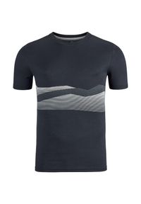 Koszulka tech. męska Odlo T-shirt crew neck s/s F-DRY RIDGELINE. Kolor: czarny, szary, wielokolorowy. Sport: turystyka piesza