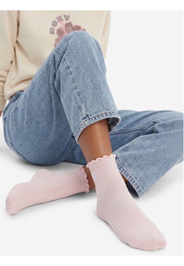 Roxy Skarpety długie AS_ROXY_01Z_SS25 (3-PACK) Różowy. Kolor: różowy. Materiał: bawełna